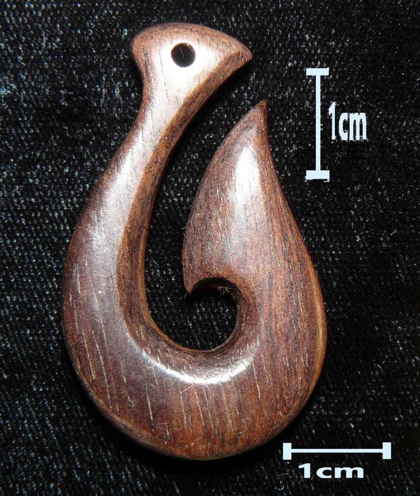 Hei Matau Pendant (wood) Beaden Canada's Trollbead, Kameleon and Craft Bead Store