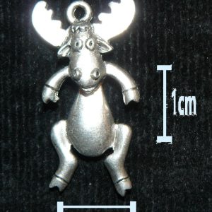 Moose With Swivel Head – Pewter Charm