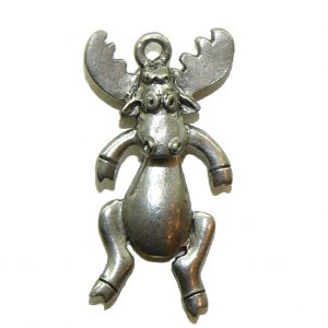 Moose With Swivel Head – Pewter Charm