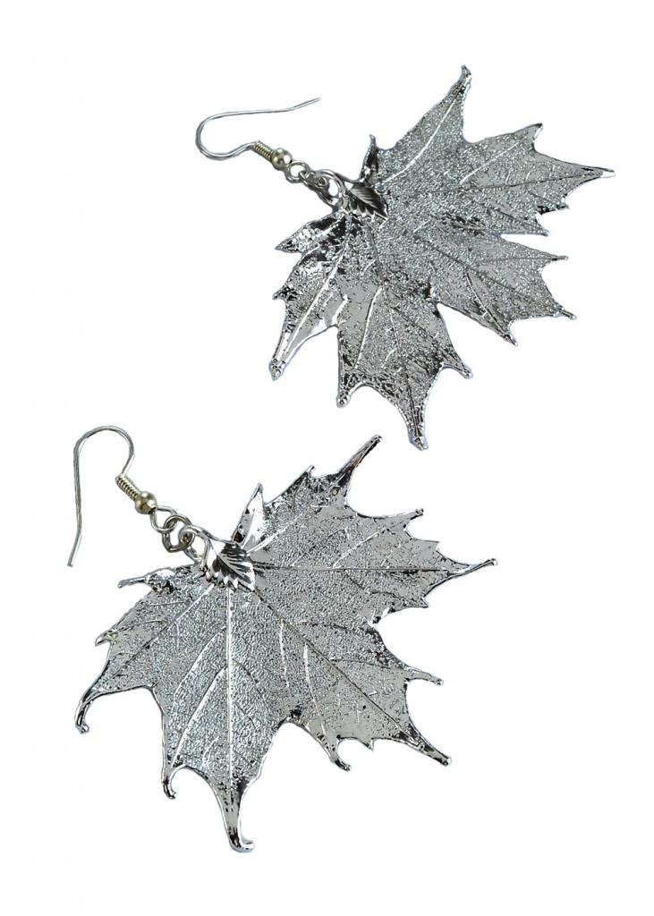 Sugar Maple Leaf In Silver Real Leaf Earrings Beaden Canada S Trollbead Kameleon And Craft Bead Storebeaden Canada S Trollbead Kameleon And Craft Bead Store