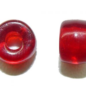 Electric Red Glass Crow Bead 6mm