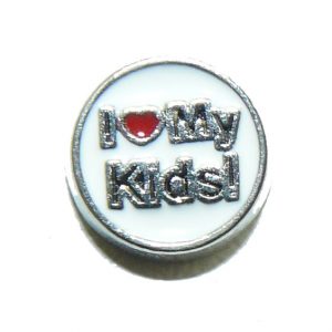 I Love My Kids – Floating Locket Charm