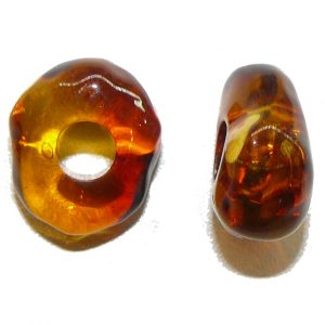 Amber Acrylic Large Hole Bead