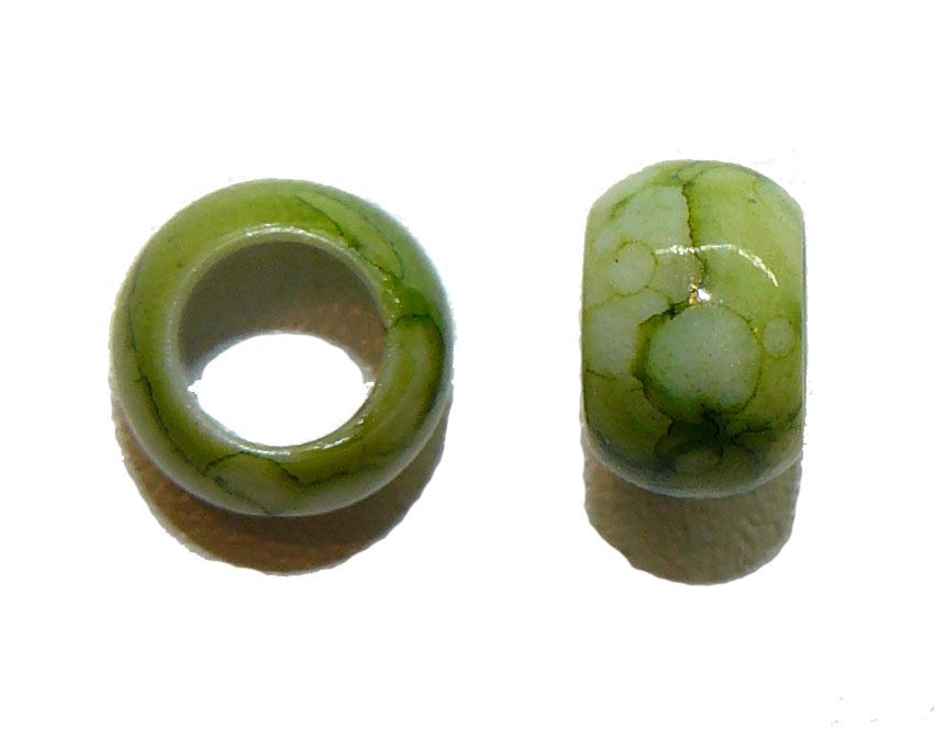 Green Marble Acrylic Bead