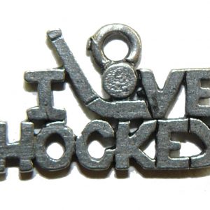 I Love Hockey – Pewter Charm