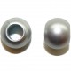 Metallic Silver Acrylic Large Hole Bead