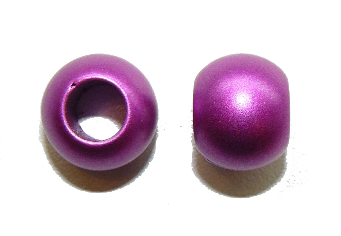 Metallic Violet Acrylic Large Hole Bead