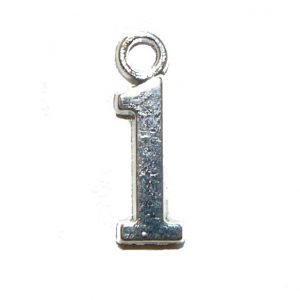 Silver Number Charm