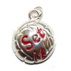 Set It Volleyball – Metal Charm