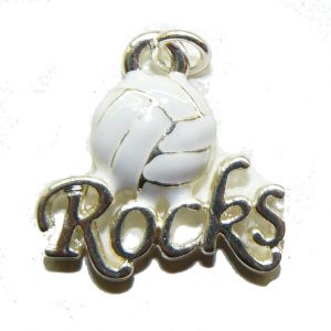 Volleyball Rocks Charm