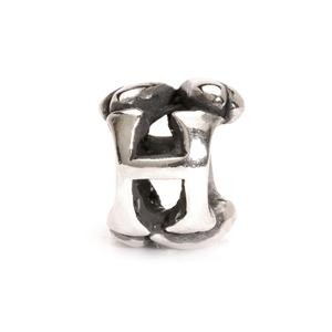 Letter Bead H, Silver