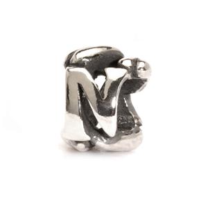 Letter Bead N, Silver