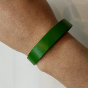 Plain Leather Bracelet – Green