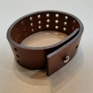 Vented Leather Bracelet – Brown