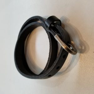 Plain, Double Wrap Leather Bracelet – Black