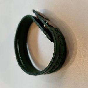 “Carpe Diem” Leather Bracelet – Green
