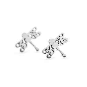 Dragonfly Beauty Studs, Silver