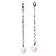 Fancy Drops Earrings with Pearl, 3.5cm-1.37 inch