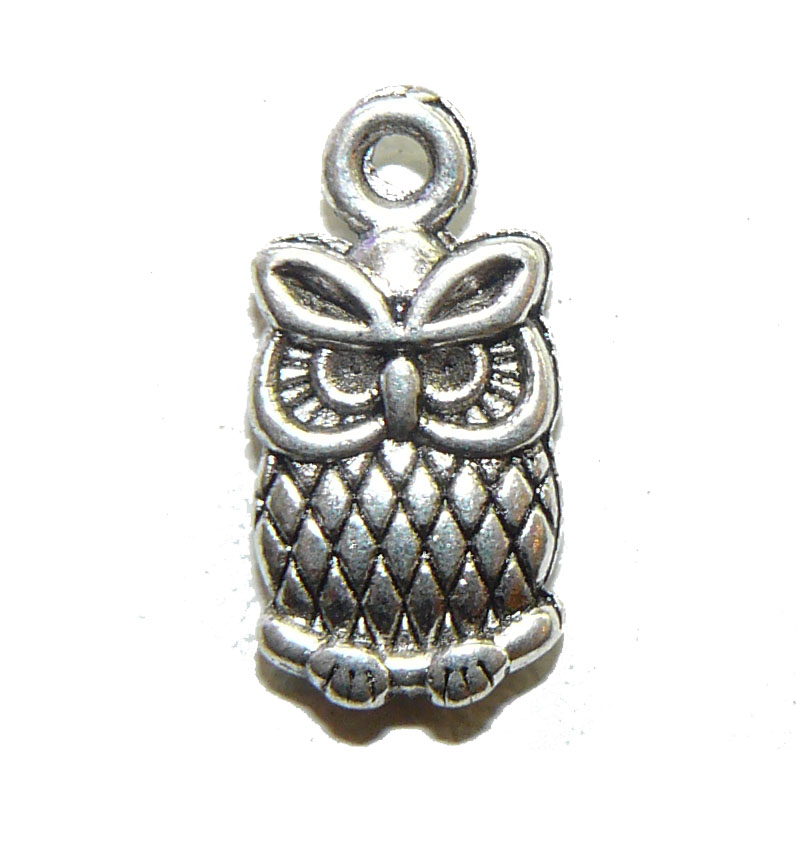 Game Face Owl Metal Charm