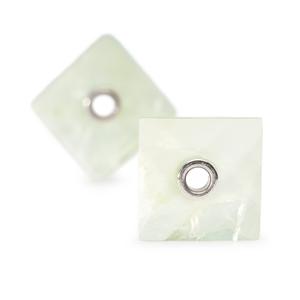 Trollbeads – Green Prehnite Earrings – 86105