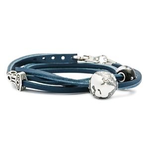 Trollbeads – Leather Bracelt, Blue – L5107