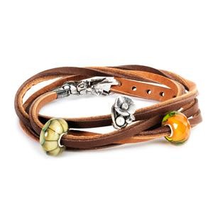 Trollbeads – Leather Bracelet, Light-Dark Brown – L5114