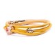 Leather Bracelet, Yellow-Light Pink