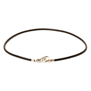 Leather Necklace, Black