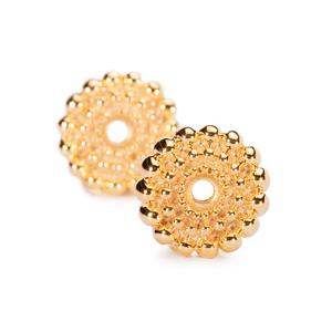 Trollbeads – Sun Circle Earrings, Small, Gold Plated – 16101GP