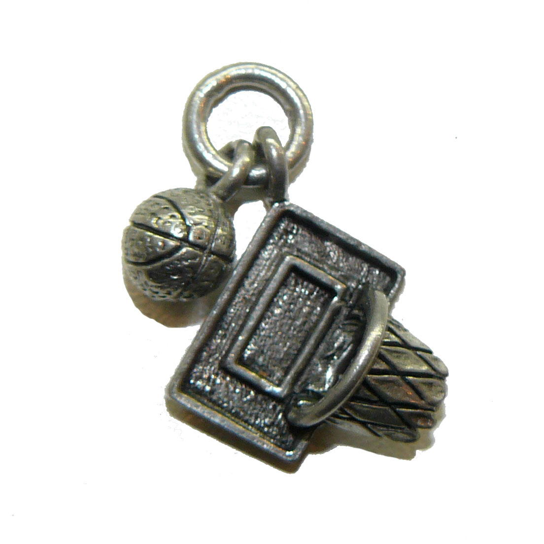 Basketball and Net – Pewter Charm