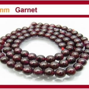 Garnet 8mm Round Beads 15.5inch Strand