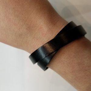 Plain, Double Wrap Leather Bracelet – Black