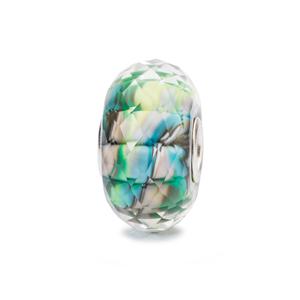 Perla Trollbeads TGLBE-30065 Polvere D'Arcobaleno In Vetro Argento – Nuovo Senza Scatola