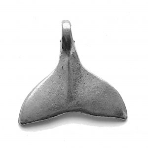 Large Whale Tail – Pewter Charm