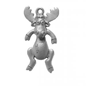 Moose With Movable Head – Pewter Charm