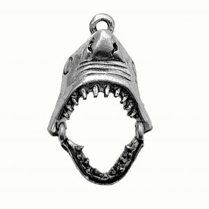Movable Shark Jaw – Pewter Charm
