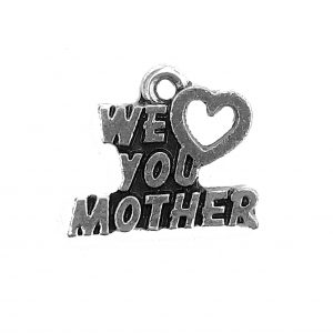 We Love You Mom – Pewter Charm
