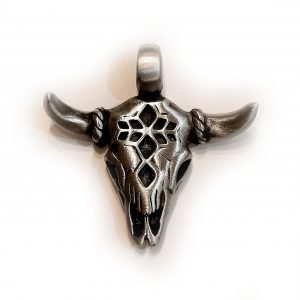 Cow Skull – Fine Pewter Pendant BFP00011