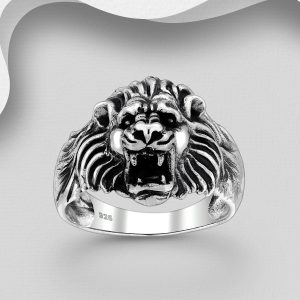 Sterling Ring – Lion Roar – Size 9