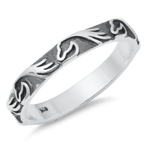 Sterling Ring – Horse Band – Size 7