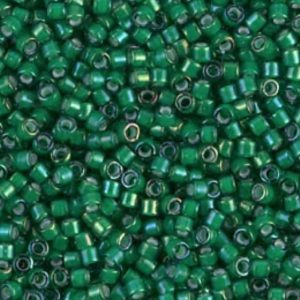 Miyuki Delica Bead – White Lined Emerald AB – Size 11/0 – DB-1788 – 10 Gram Bag