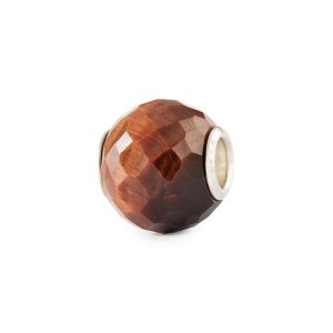 Trollbeads – Round Red Tiger Eye Facet – STBE-00045
