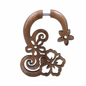 Fake Stretchers – Flower Power In Light Wood