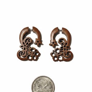 Fake Stretchers – Flower Power In Light Wood