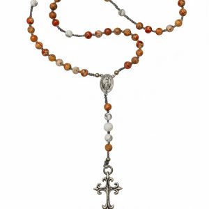 Orange Imperial Jasper Gemstone –  Rosary